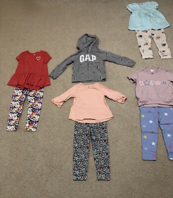 Girls 4 Gap Spring/Fall Outfits Plus Zip Up Hoodie Size 4 (Orange Top Old Navy)
