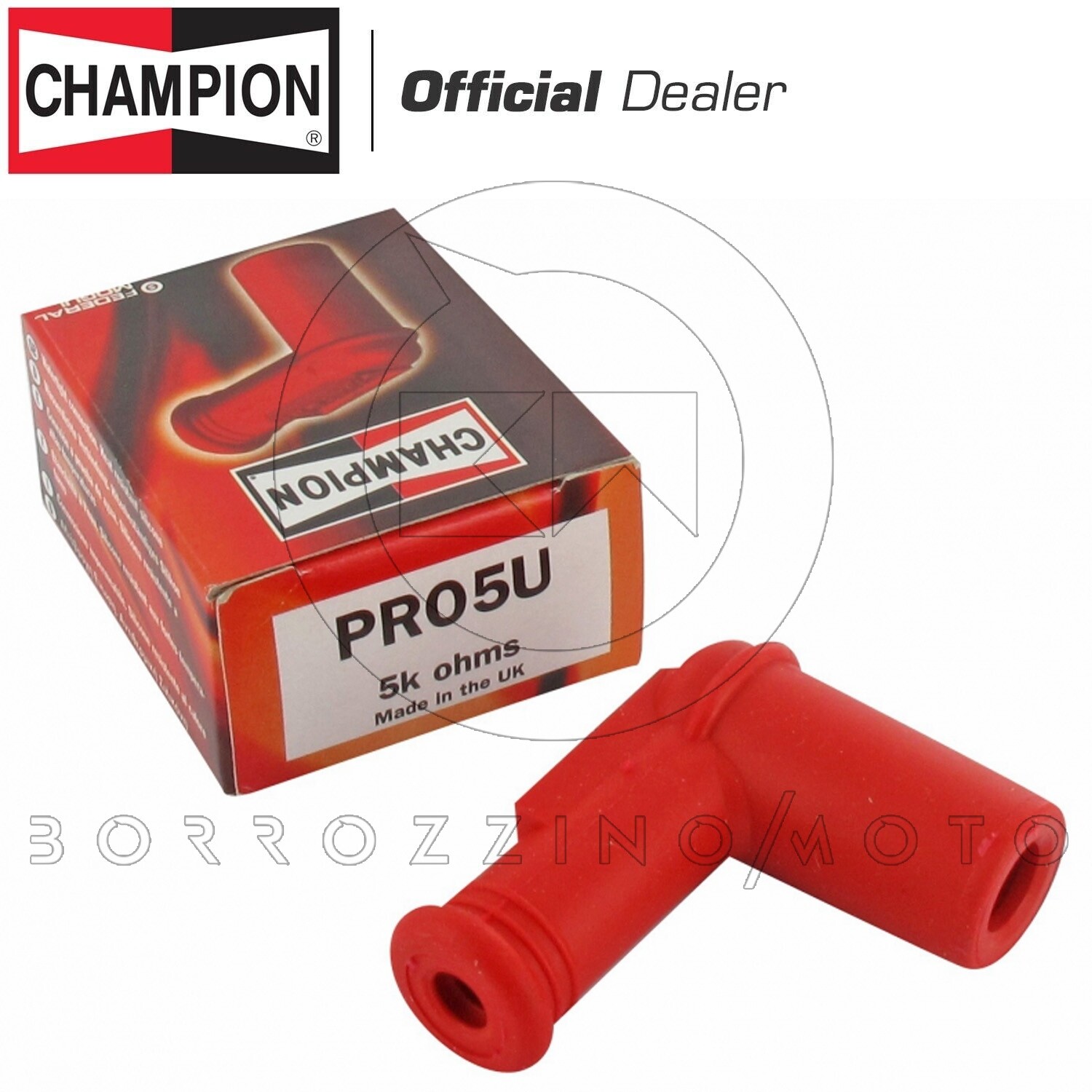 CHAMPION PRO5U PIPETTA CANDELA INNESTO SAE 90° CON RESISTORE 5KOhm MOTO SCOOTER