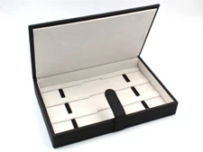 3 Seater Watch Box Case Made of Leatherette Stylish Gift Idea New