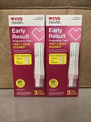 CVS Health Pregnancy Test 6 Test Sticks BB 03/26 early result F1