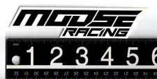 Moose Racing Sticker 5.5 in x 1.25 in Black/White MX ATV Motorsports Decal