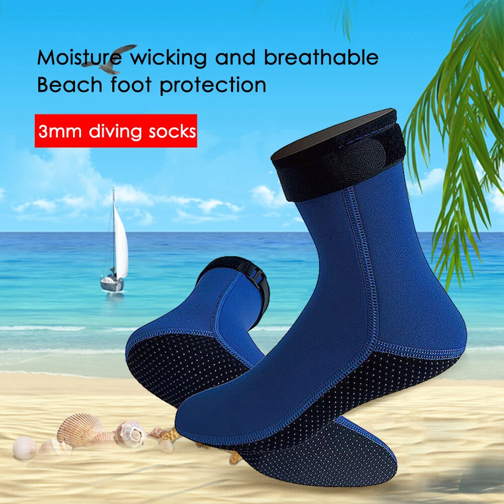 3MM Anti Slip Swimming Socks Non Slip Sand Socks for Water Sports M Blue