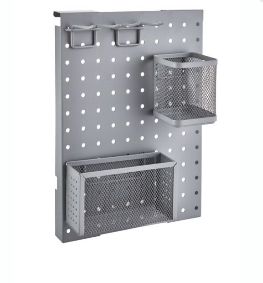 Squared Away Craft Organizer Pegboard with Accessories for Craft Carts