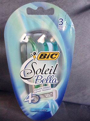 BIC SOLEIL BELLA 4 FLEXIBLE RAZOR WOMEN'S SHAVING BLADES 3 PACK - BRAND NEW