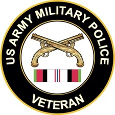 US Army Military Police Veteran Bumper Sticker Military Vinyl Decal 5"