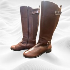 Vionic Orthaheel Country Brown Storey Tall Leather Riding Boots Size 9 EUC