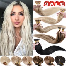 Blonde Micro Ring Stick I Tip Real Remy Human Hair Extensions Thick 50-300S US