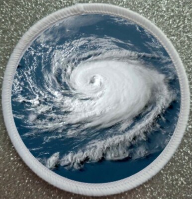 3 Zoll Hurricane Bügelbild/Aufnähen Patch Abzeichen Sturmauge Extremwetter