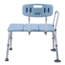 Tub Shower Chair Transfer Bench with Height Adjustable Legs Convertible Hand