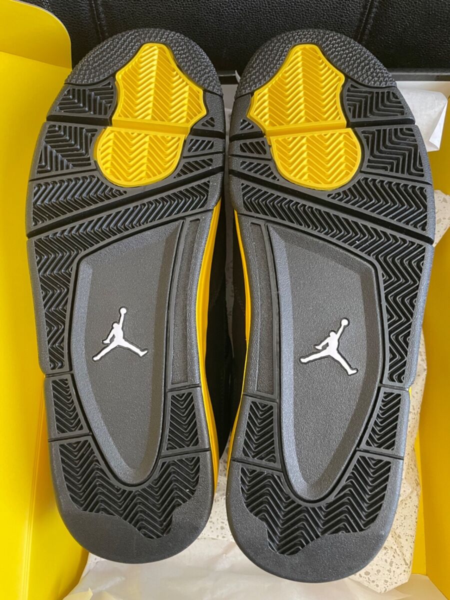 Sz 4-15 2023 Nike Air Jordan 4 Retro Thunder Black White Sz 4-15 2023 Nike Air Jordan 4 Retro Thunder Black White