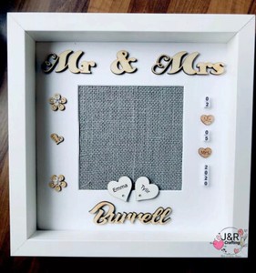 Download Personalised Wedding Day 3d Box Frame Keepsake Gift Mr Mrs Ebay