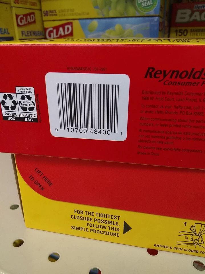 LOTE DE 2 BOLSAS DE ALMACENAMIENTO DE ALIMENTOS bolsas tamaño galón 75 unidades + lazos torcidos Foto 2 de 2