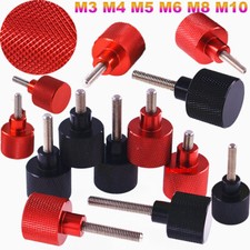 M3 M4 M5 M6 M8 M10 Aluminium Stainless Knurled Thumb Screws Hand Grip Knob Bolts