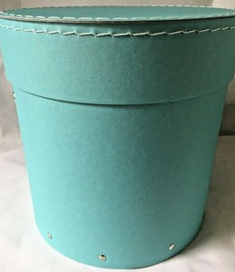 1x Aqua Blue Decorative Round Paper Hat Box For Flowers Home Decor