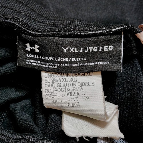 LOT OF 2 UNDER ARMOUR PENNANT TAPERED TRACK PANTS JOGGERS YOUTH XL BLACK CREAM - Picture 7 of 13
