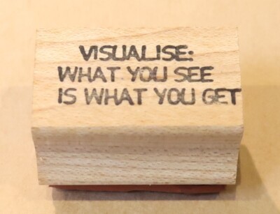 INKLUSIONS PSYCHOLOGY STAMPS RUBBER STAMP VISUALISE WHAT YOU SEE IS WHAT YOU GET