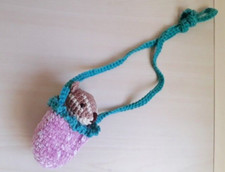 Sweetest Crochet Pink Strawberry Fruit bag, handmade purse for children