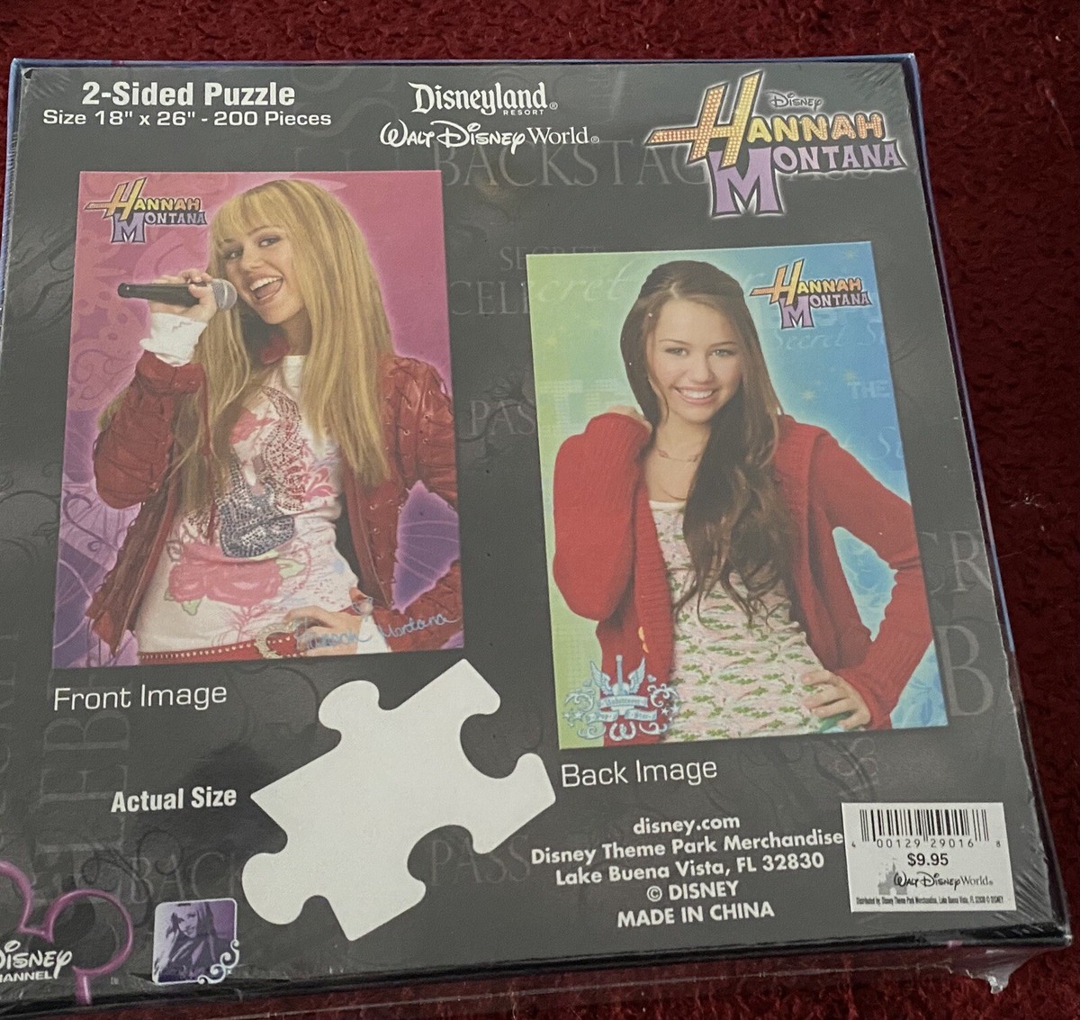 Disney Hannah Montana Miley Cyrus 2 Sided Puzzle 200 Pieces