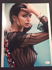 Sexy Emily Ratajkowski Autographed Signed 11x14 Photo JSA COA #1