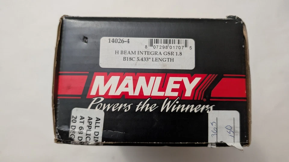 Manley H Beam Rods Acura Integra GSR B18 B18C B18C1 B18C5 ARP2000 Bolts 14026-4 Foto 2 de 4