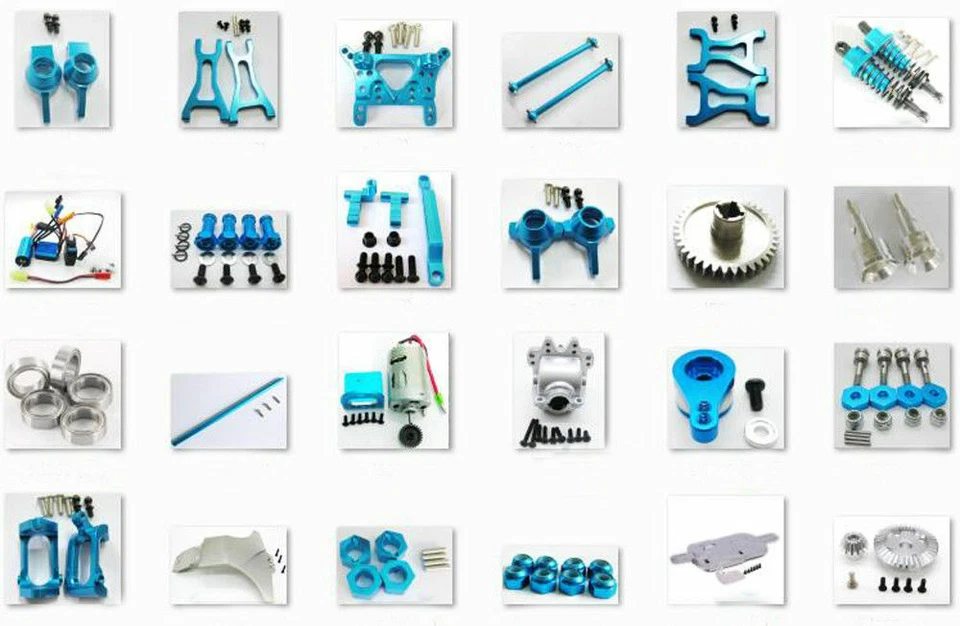 Piezas de actualización de metal de aluminio hágalo usted mismo para WLtoys 1/18 A959 A969 A979 K929 coche de radiocontrol azul Foto 4 de 4