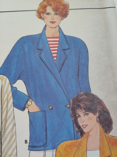 Blazer Jacket 14 16 18 Butterick 3065 Sewing Pattern Work Career Shoulder Pads - Picture 4 of 8