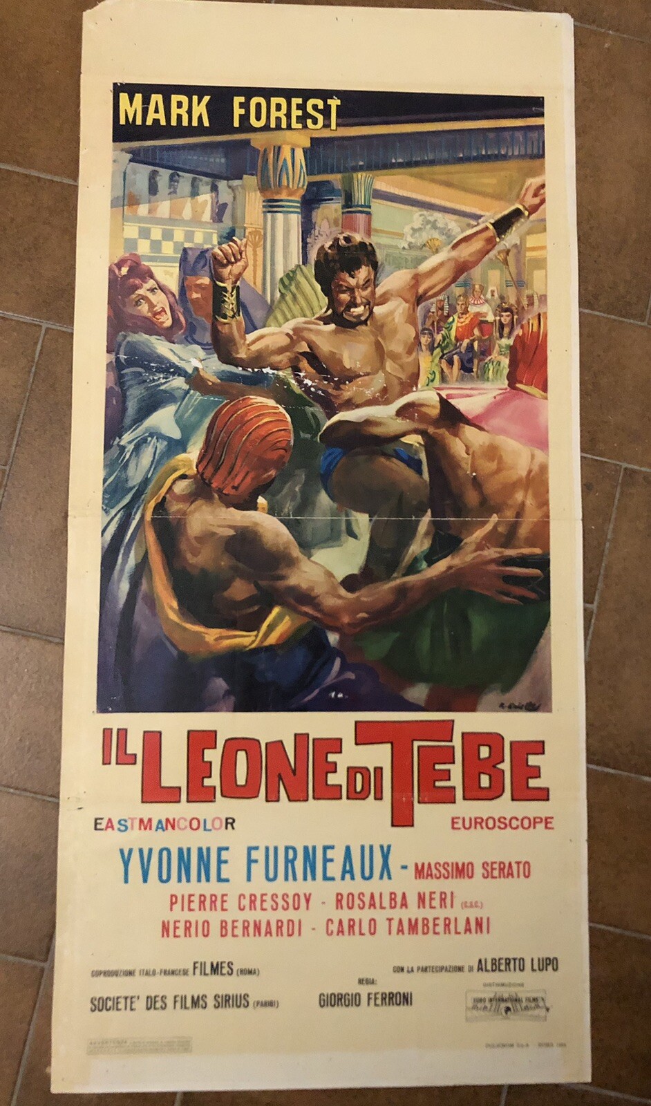 Locandina originale film Il leone di Tebe (1964) - Regia di Giorgio Ferroni