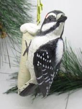 Danbury Mint Songbird Christmas Ornament DOWNY WOODPECKER