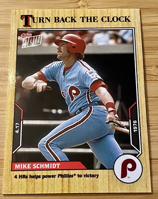 HOF Mike Schmidt, P.Phillies, 4 HR Night Fuels Win 4/17/76,Turn BackThe Clock#17