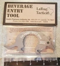 2022 Shot Show LaRue Tactical Dillo Beverage Entry Tool Bottle Opener