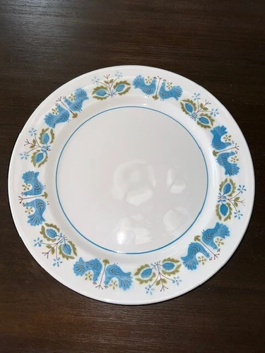 Mikasa Mediterrania Blue Bird 12.25” Chop Serving Plate 4026 Vintage RARE