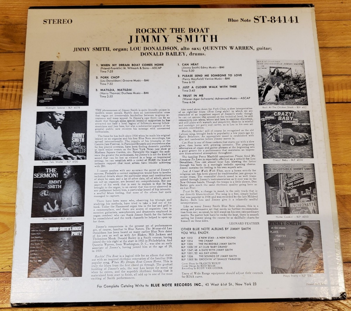 その他 LP Jimmy Smith Rockin The Boat BN4141 BLUE NOTE /00260 Jimmy Smith : Rockin' The Boat (LP, Vinyl record album