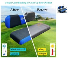 Universal Fit Golf Cart Rear Flip Seat Cover - Breathable 3D Air Mesh Protection