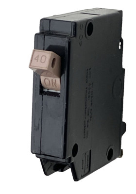 CH140 Eaton Cutler Hammer 40 Amp 1 Pole Circuit Breaker metal foot (no notch)