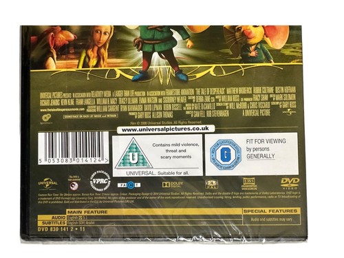 The Tale Of Despereaux DVD 2014 Brand New & Sealed Animation (N12) - Picture 3 of 3