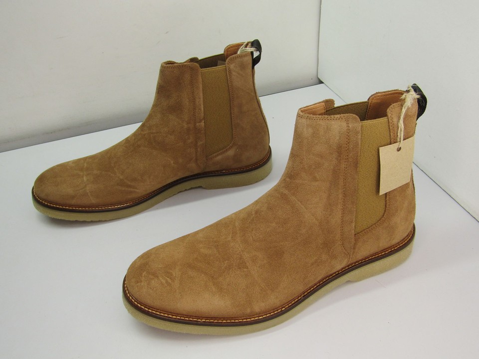 Shoe The Bear Mens KIP Chelsea Boots Size 12 Suede Flat PullOn Lined