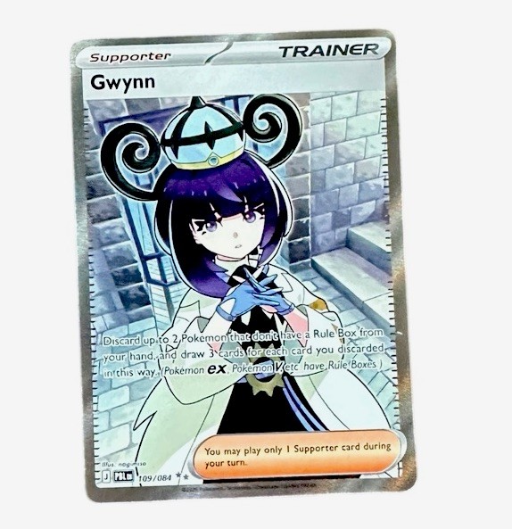Gwynn Pokemon Pitch Black Full Art Trainer Card 109/084 Pre-release In Hand