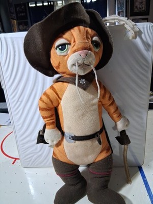 Talking Puss n Boots Stuffed Toy Shrek 2 Hasbro 2003 Missing Voice Box 12''