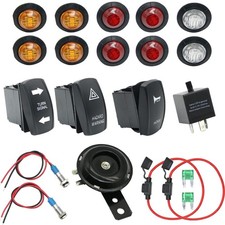 Turn Signal Kit,Universal UTV ATV SXS Turn Signal Horn Kit Street Legal Kit R...