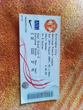 TICKET STUB  - MANCHESTER UNITED V BIRMINGHAM CITY PREMIER LEAGUE - 2009-10