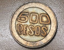 2002 Colombia 500 Pesos Bimetallic