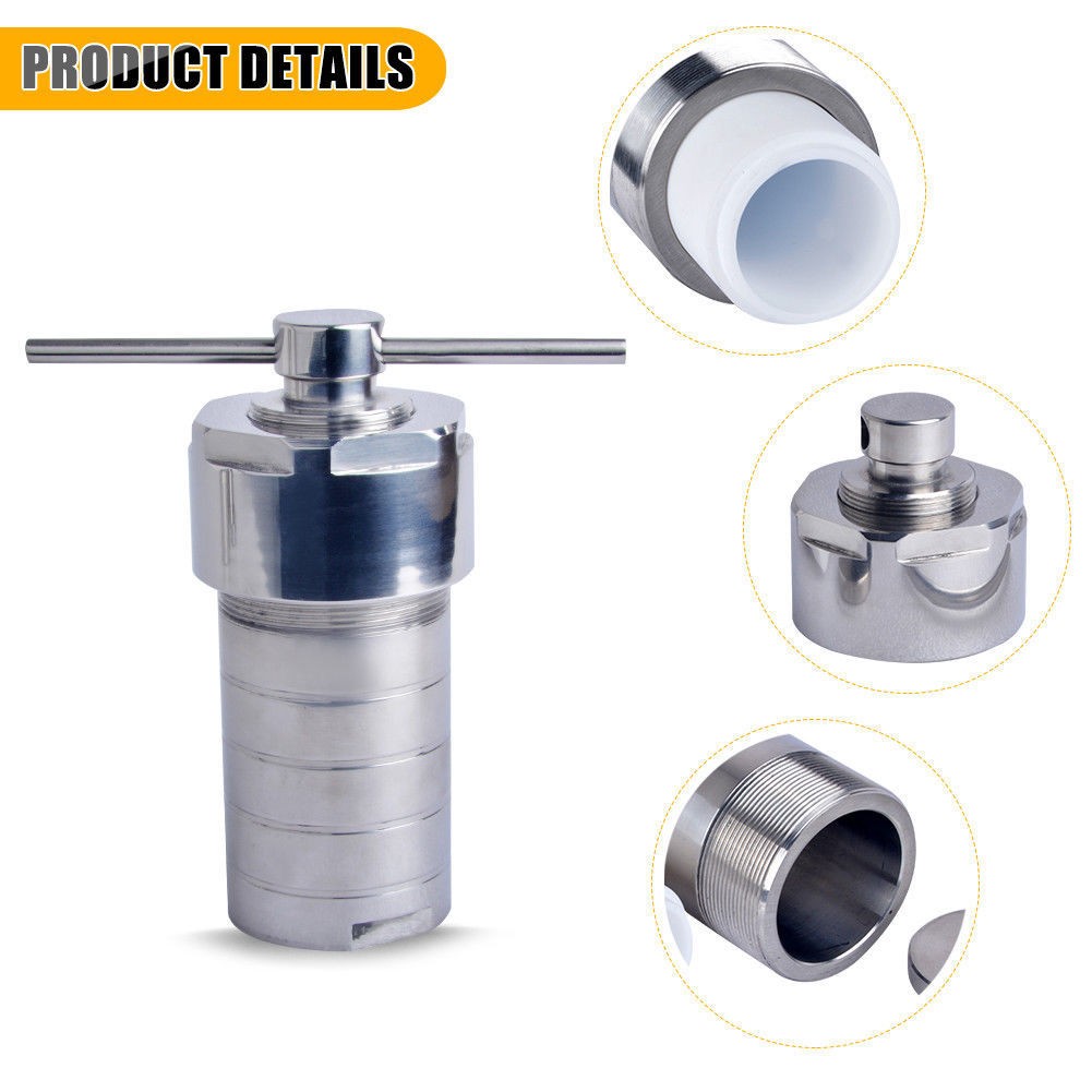 Hydrothermal Autoclave Reactor with Chamber Hydrothermal Synthesis 150ml