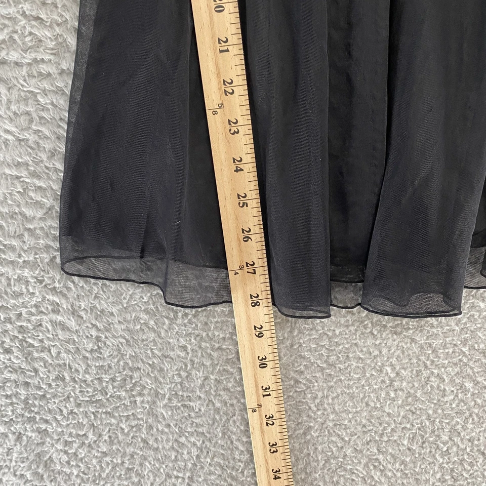 Lencería DKNY Babydoll para mujer pequeña negra de encaje malla transparente camisón ropa para dormir sexy Foto 4 de 4