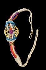 Bohemian Rope Multi Strand Strappy Colorful Beaded Cord Statement Belt Size M/L