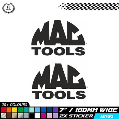 2x MAC TOOLS Vinyl Aufkleber Sticker Bike Motorrad Motorrad Sticker Mod Sponsor