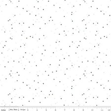 Fat Quarter Riley Blake "Blossom" On White Blue Carolina Quilt Cotton