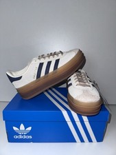 Adidas Gazelle Bold Cream White And Blue Size UK 3.5 Brand New