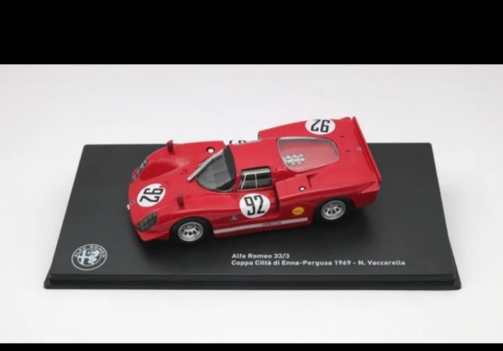 ALFA ROMEO 33/3-COPPA CITTÀ DI ENNA-PERGUSA-1969 ALFA ROMEO SPORT COL  1:43 N#18 - Immagine 4 di 4