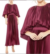 Mac Duggal Pleated Caplet Tea-length Dress Sz 2 women’s NWT$498 store display