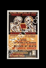 My Chemical Romance Poster 2003 NYC Eyeball Showcase Bullets Mummy vs Skeleton